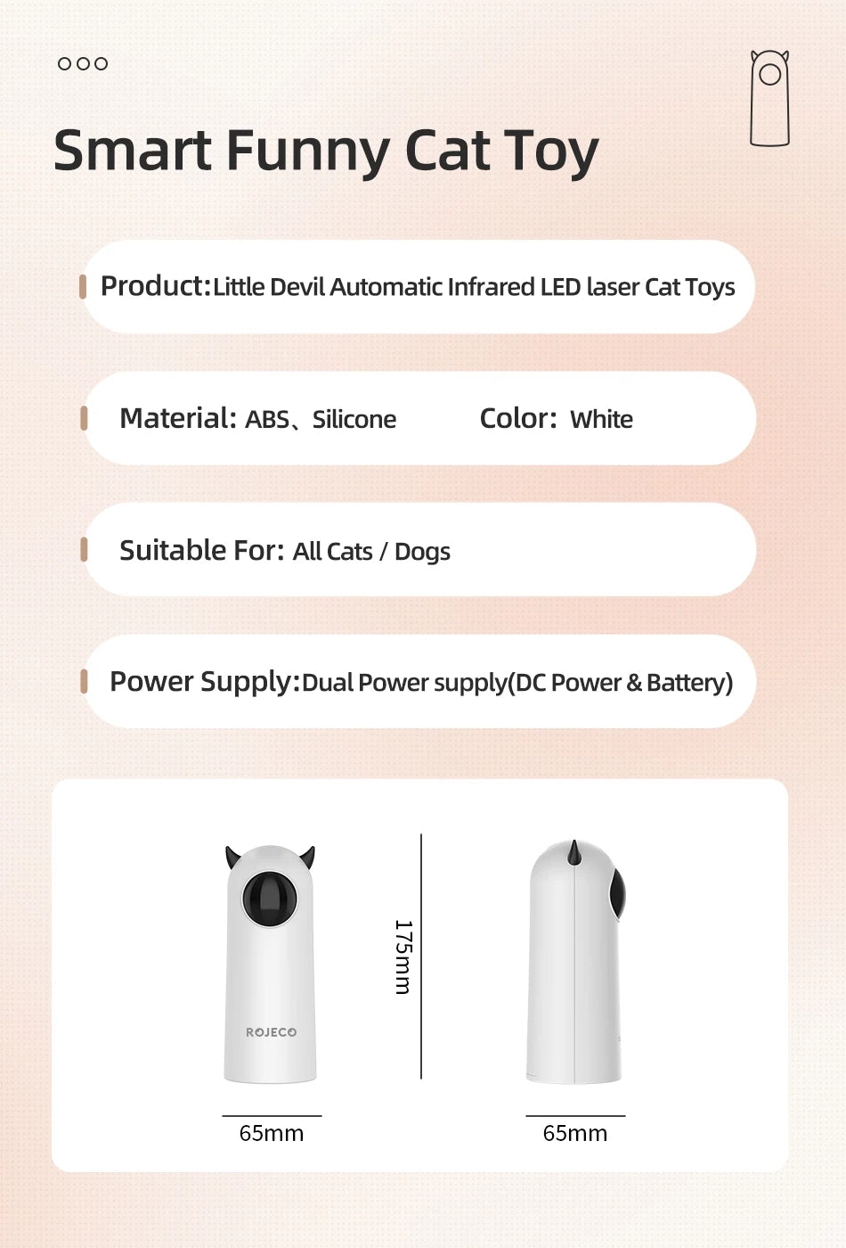 Automatic Cat Laser Toy - Interactive Smart Teasing Light for Pets