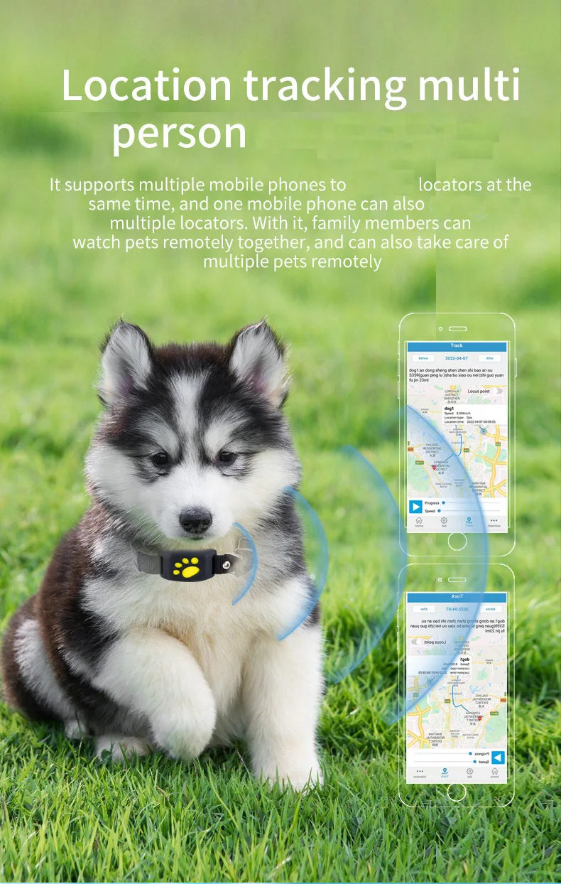 Smart Waterproof GPS Pet Tracker - Real-Time Locator for Dogs & Cats