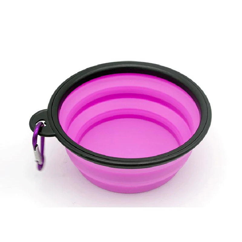 Collapsible Silicone Pet Bowl - Portable Water & Food Feeder