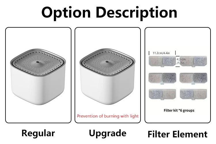 3L Cat Water Fountain - Large Capacity with Recirculating Filter