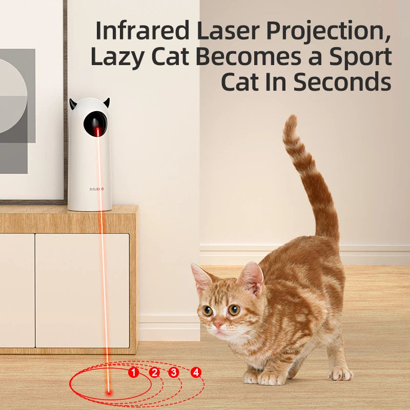 Automatic Cat Laser Toy - Interactive Smart Teasing Light for Pets