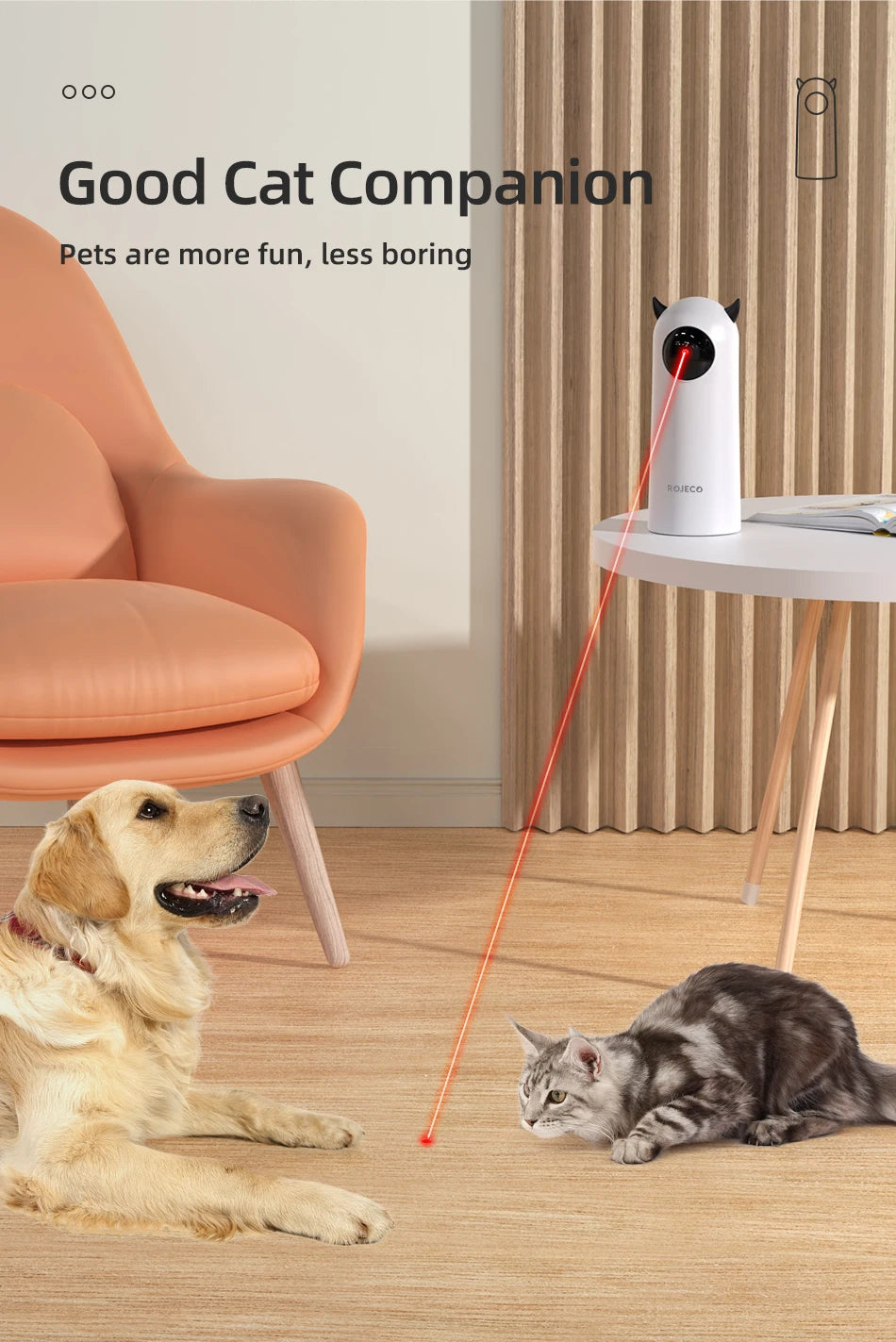 Automatic Cat Laser Toy - Interactive Smart Teasing Light for Pets