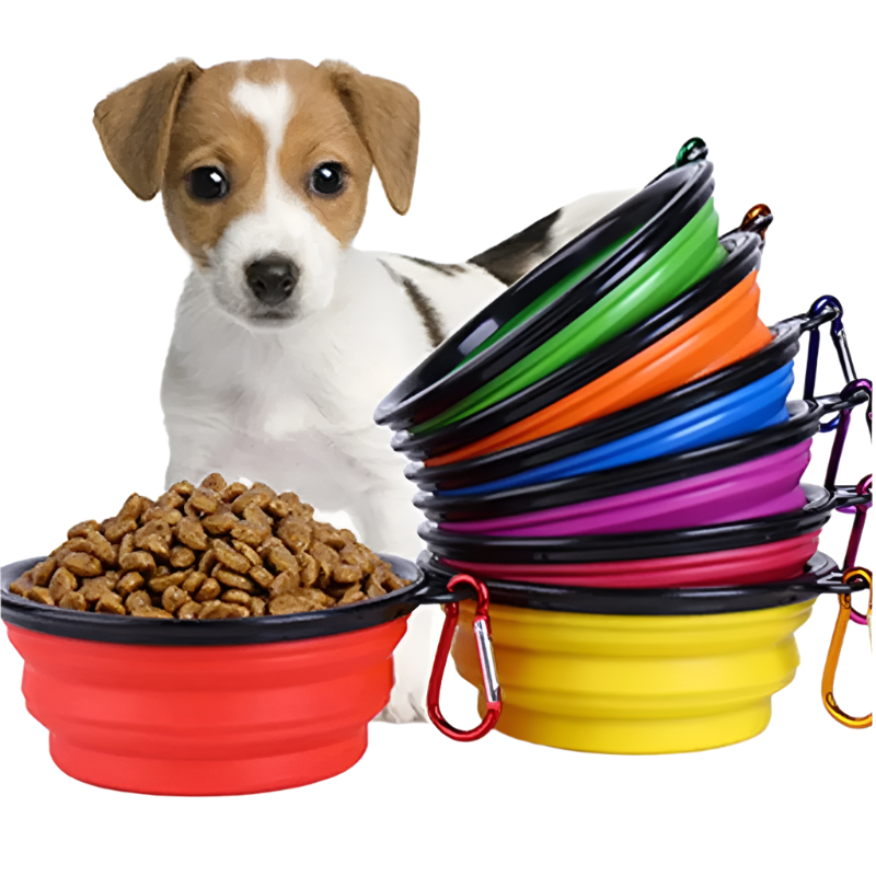 Collapsible Silicone Pet Bowl - Portable Water & Food Feeder