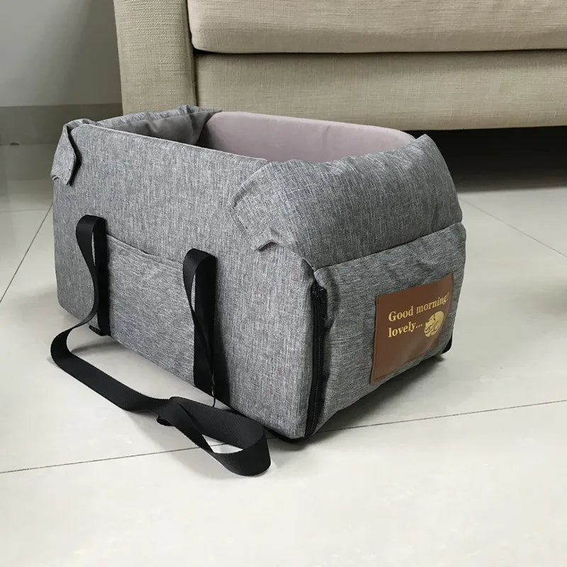 Portable Dog Car Seat Bed - Safety Travel Carrier for Small Dogs & Cats