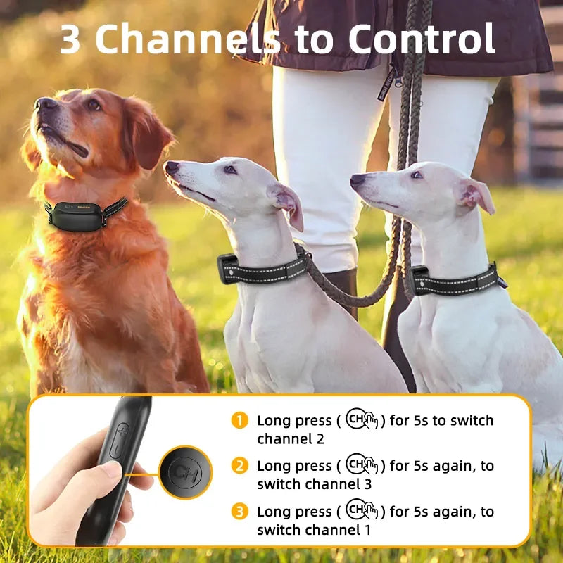 ROJECO Electric Dog Training Collar - Waterproof & Remote-Controlled