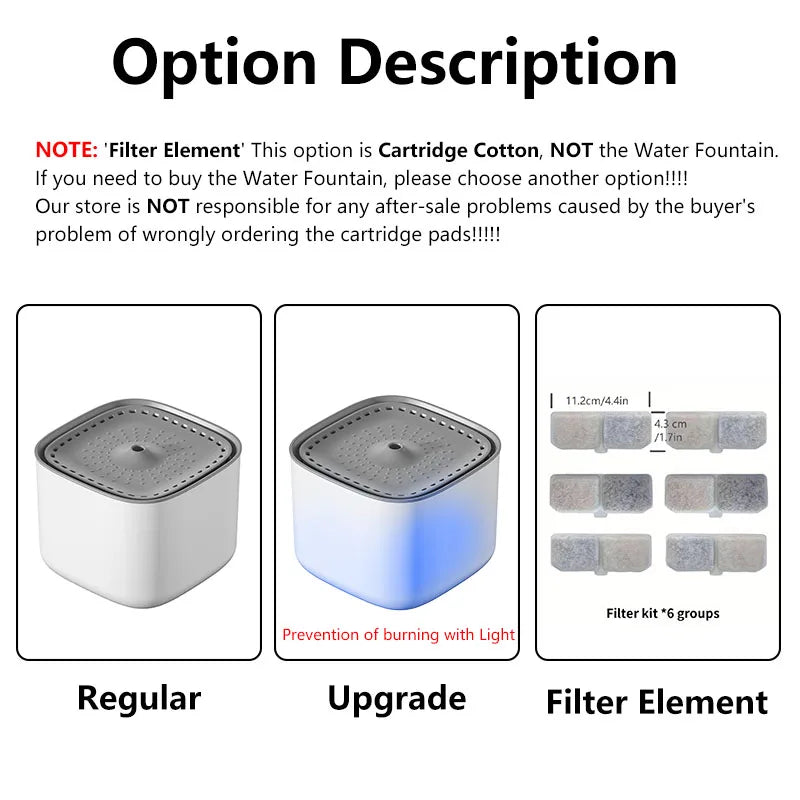 3L Cat Water Fountain - Large Capacity with Recirculating Filter