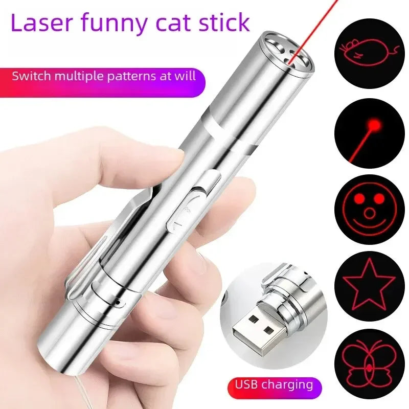 Rechargeable Infrared Cat Toy - USB Handheld Projection Laser