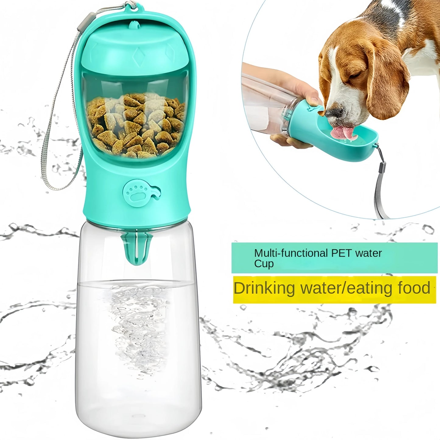 Portable Pet Water Bottle - Travel Dispenser for Dogs & Cats