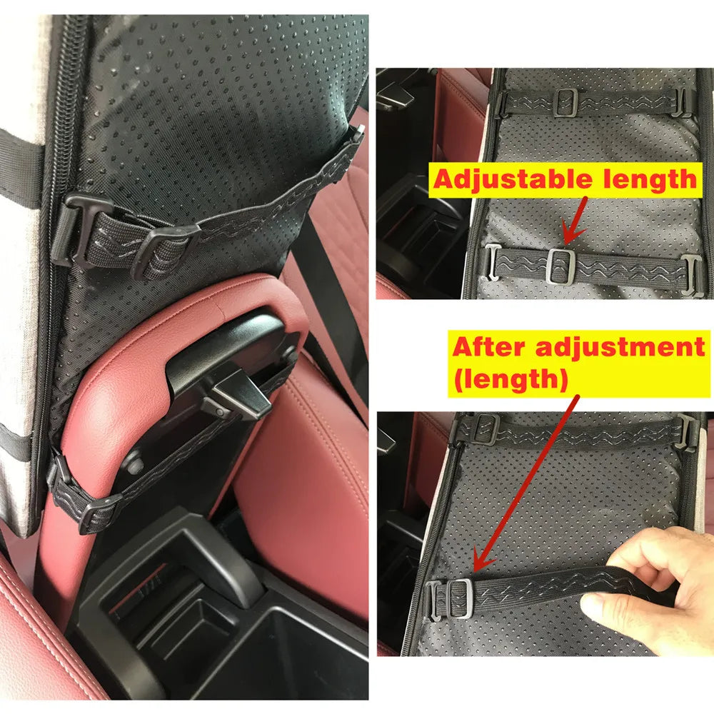 Portable Dog Car Seat Bed - Safety Travel Carrier for Small Dogs & Cats