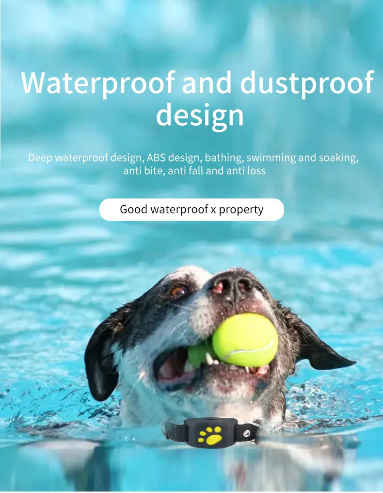 Smart Waterproof GPS Pet Tracker - Real-Time Locator for Dogs & Cats