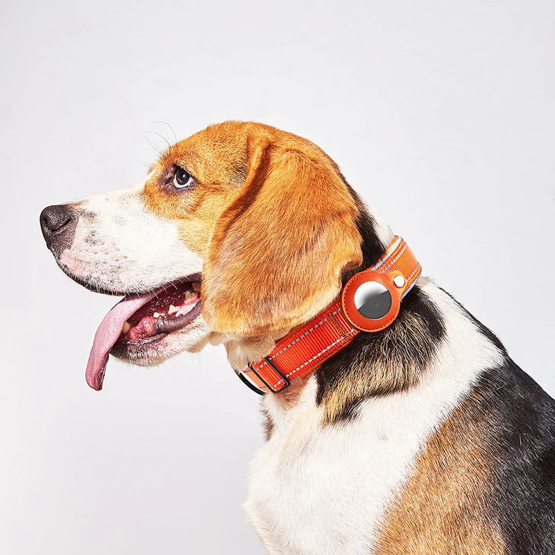 Anti-Lost Waterproof Dog Collar - Reflective AirTag Case for Large Dogs