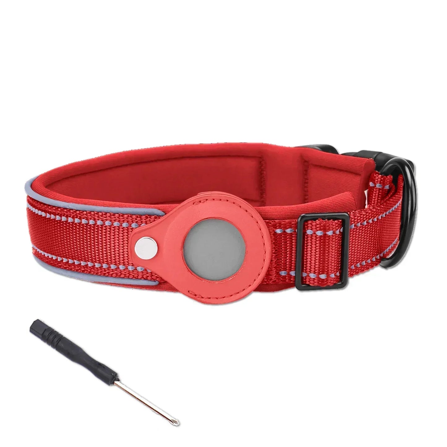 Anti-Lost Waterproof Dog Collar - Reflective AirTag Case for Large Dogs