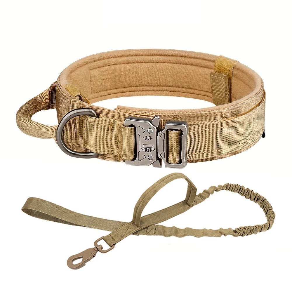 Tactical Dog Collar - Heavy-Duty Nylon with Handle for Training & Walking